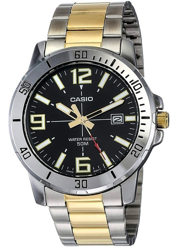 Reloj Casio Mtp Vd01sg Dorado Combinado Fechador Sumergible