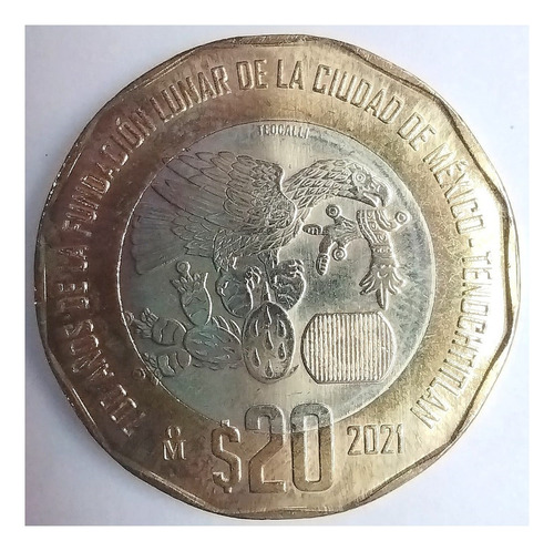 Moneda 700 Años Fundación Ciudad De México Tenochtitlan