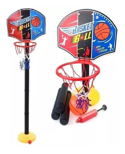 Set De Basketball Niños Aro + Pelota + Inflador + Red