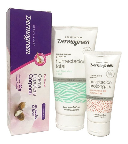 Combo Crema Depilatoria Corporal Karité X 120g + Cremas. 