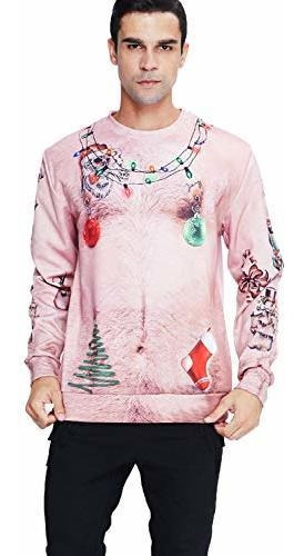 Uideazone Hombres Mujeres 3d Ugly Cofre De Navidad Sueter De