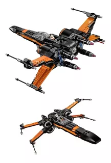 Nave Star Wars X Wings T-65 Negra Compatible Con Lego