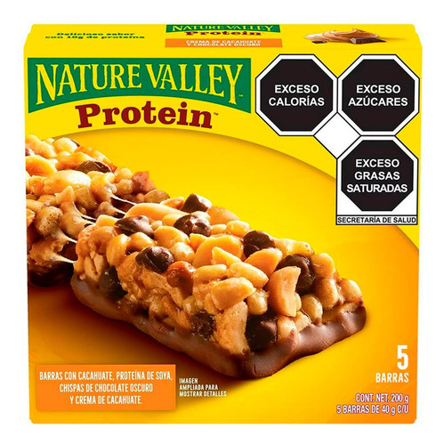 Barras De Cacahuate Con Chocolate Oscuro 200g Nature Valley