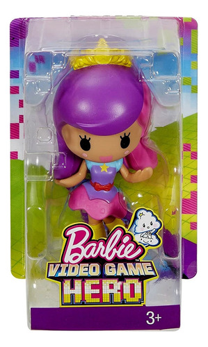 Mini Boneca Menina Princesa Bella - Mini Pixels Amiga - Acompanha Suporte - Personagem Barbie Em Um Mundo De Video Game Hero - Mattel Brinquedos