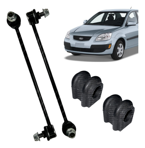 Kit Bieletas + Bujes Barra Delantera Kia Rio 2006-2012