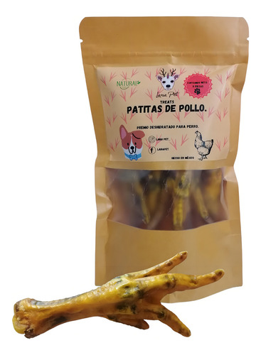 Premio Para Perro Patitas De Pollo Deshidratadas 2pack