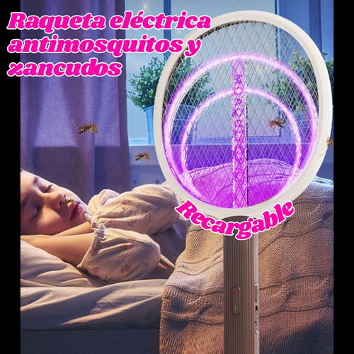 Raqueta Eléctrica Mata Insectos  Recargable 