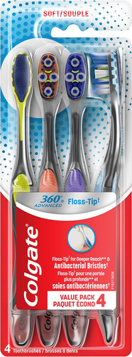 Colgate 360 ??advanced Floss Tip Cepillo De Dientes, Cepillo
