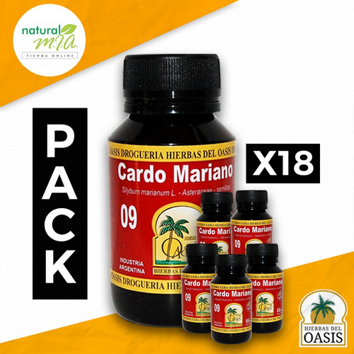 Tintura Madre Cardo Mariano- Hepático - Pack X 18- Mayorista