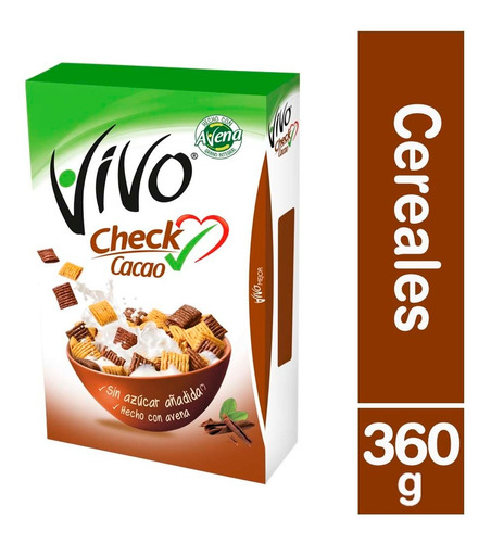 Vivo Cereal Check Cacao 360 Gr
