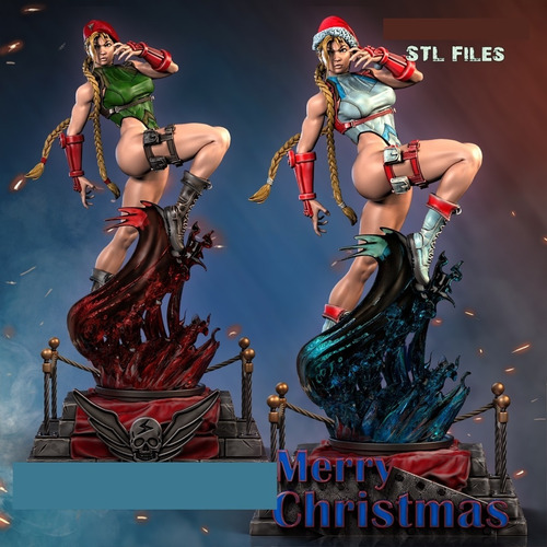 Street Fighter Cammy +holiday Archivo Stl Para Impresión 3d