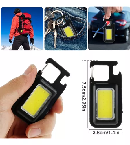 COB – Linterna pequeña, 800 lúmenes súper brillante recargable mini llavero  linterna con 4 modos de luz, luz de trabajo COB impermeable IPX6, luz de –  Yaxa Colombia