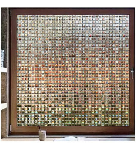 Film De Privacidad Para Ventanas 90x200cm Mosaico Marron