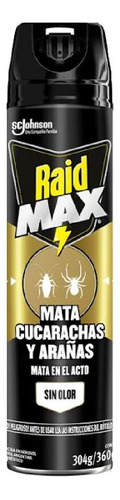 Insecticida Raid Max 360 Cc. Mata Cucarachas Y Arañas.