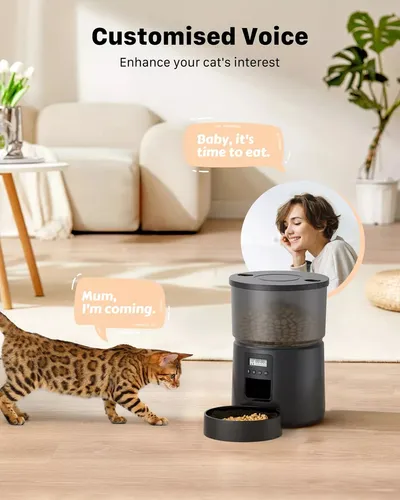 Comedero Automático Programable Mascotas Con Timer Y Audio