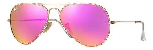 Ray-ban Rb3025 112/1q Aviator Pink Cyclamen Gold Polarized