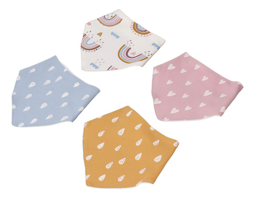 Set De Baberos Absorbentes Rainbow Para Bebés, Impermeables