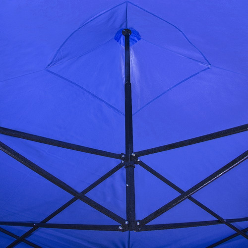 Imagen 3 de 5 de Toldo Plegable 3x3 Con Lona Impermeable + Lateral Azul /etc