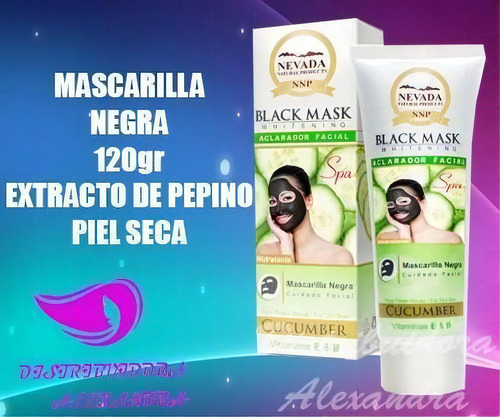 Mascarilla facial para piel Nevada Mascarilla Negra de Pepino 120g