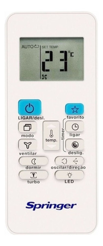 Controle Ar Cond Split Springer Way 07k A 22k Btus 06320030