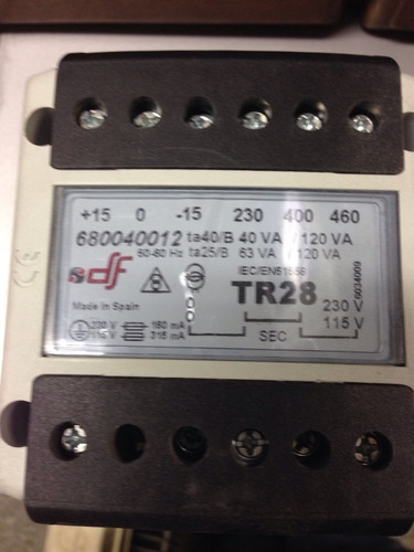 Transformador Bipolar Tr28 63va 115/230v Ip20 680063012