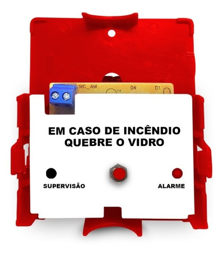 Acionador Manual De Incêndio Com Martelo Led Alarme