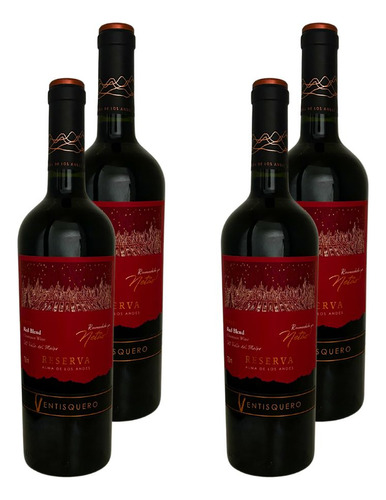 Kit 4 Vinhos Ventisquero Reser Red Ble Netão Tto Chile 750ml