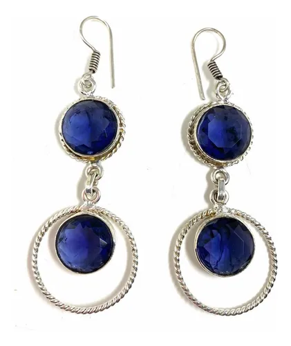 comprar Aros Plata 925 Amatista Africana Facetada Natural Círculo