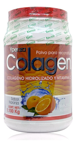 Colageno Hidrolizado 100% Puro Vit C Naranja 1.1 Kg Ypenza