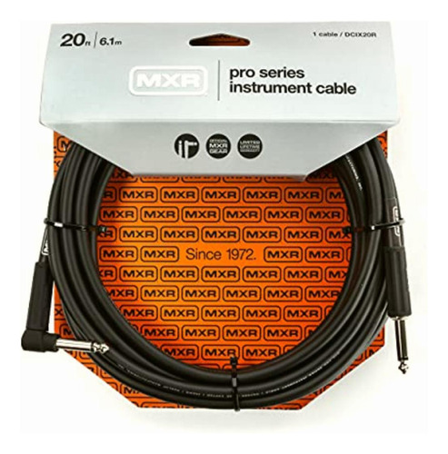 Mxr Cable De Instrumento, Profesional, Negro, 20 Feet