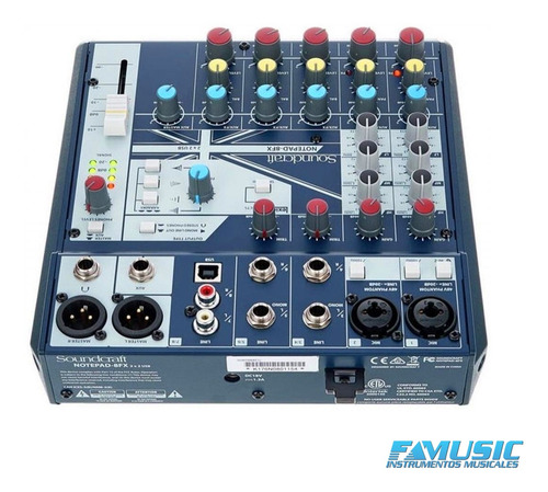 Imagen 4 de 10 de Consola Mixer Soundcraft Notepad-8fx Usb Efectos Cuotas