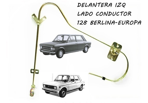 Maquina Levanta Vidrio Delantera Izquierda Fiat 128 Berlina 