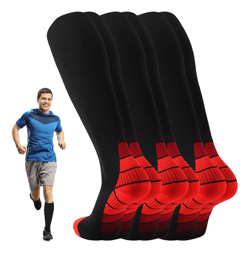3 Pares Medias De Compresión Hombre Y Mujer, Calcetines De