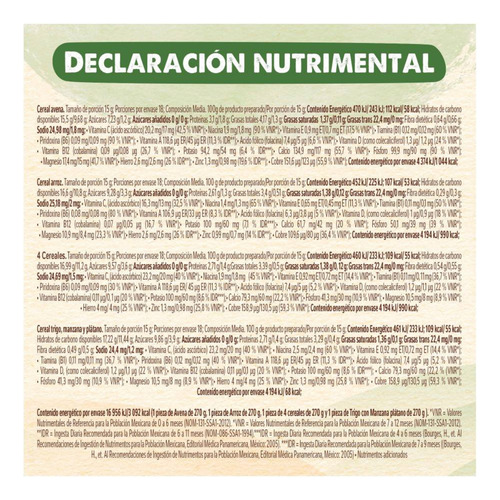 Nestum Cereal Lactantes, Vitaminas Y Minerales, 4 Pzas 270 G