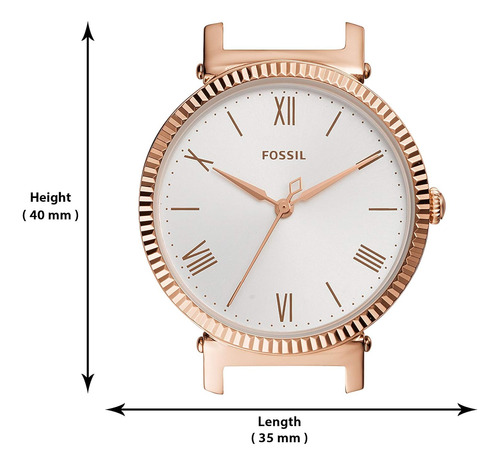 Reloj Analógico Fossil, Para Mujer, Acero Inoxidable, 34mm