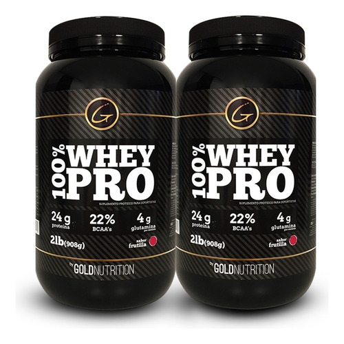 Pack Proteina - 2 X 100% Whey Pro 2 Lb Gold Nutrition Sabor 2 X Vainilla