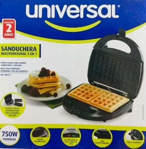 Sanduchera Universal Multifuncional 3 En 1 L88210 Env o gratis