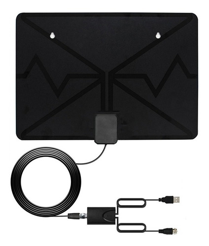 Imagen 6 de 9 de Antena Full Hd Uhf Con Amplificador De Señal