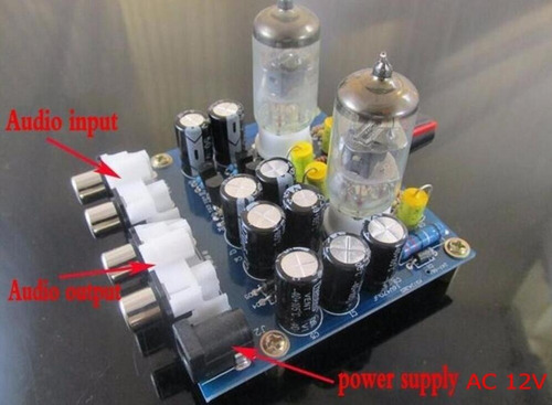 Imagen 6 de 7 de Kit P/armar Preamplificador Valvular De Audio + Gabinete