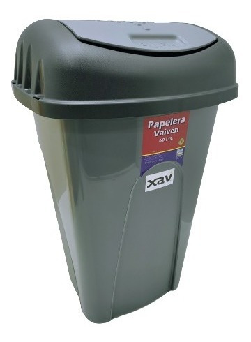 Papelera Tobo Basura 60lts Plastico Alfa Hogar C. 7360 Xavi