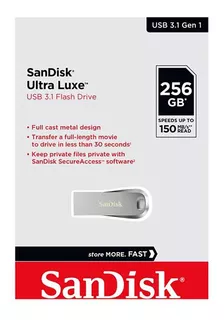 Memoria Usb Sandisk Ultra Luxe 256gb 3.1 Flash Drive