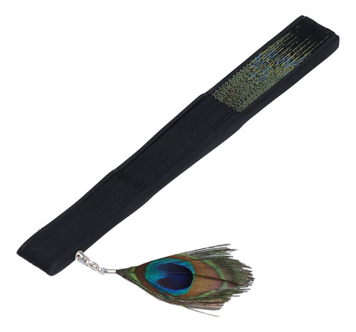 Leque Dobrável, Leque De Osso Preto, Leque De Mão Com