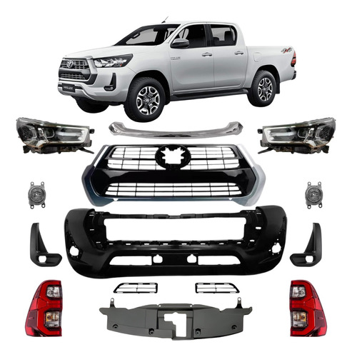 Frente Transformação Toyota Hilux Srx 21 22 23 24 Completo 