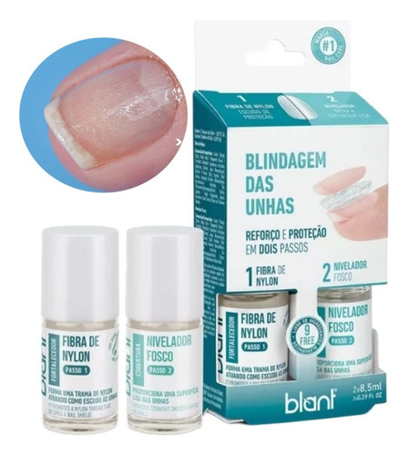 Kit Blindagem De Unhas Fibra De Nylon Vegano 9 Free Blant