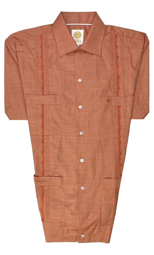 Camisa Guayabera Corta Bordado Manchester Caballero 321