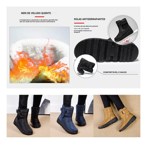 Botas De Nieve Antideslizantes Impermeables De Invierno Para