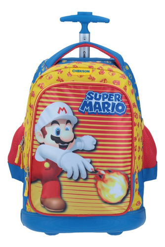 Mochila Con Ruedas Chenson Grande Super Mario Firel Niño