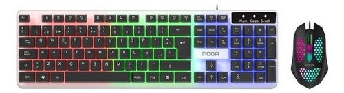 Kit Gamer Teclado Y Mouse Combo Retroiluminado Noga Nkb100 E