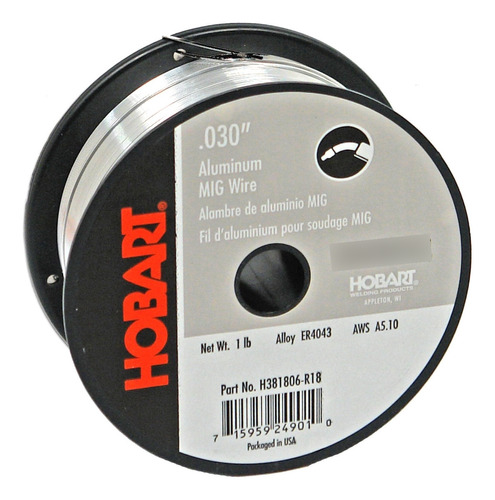 Hobart H-r18 Alambre De Soldadura De Aluminio Er De 1 Libra.