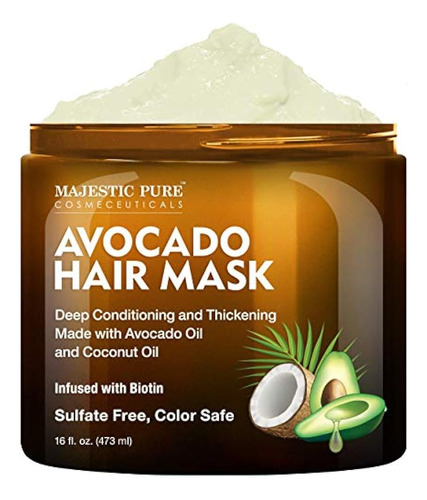 Majestic Pure Mascarilla Capilar De Aguacate Y Coco Para Cab